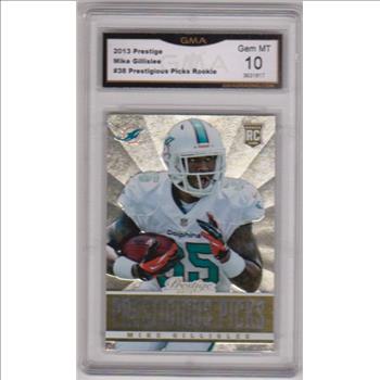 Rookie Graded Gem Mint 10 - Mike Gillislee 2013 Panini Prestige Prestigious Picks #38 Card