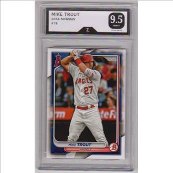 Graded Sigma Mint+ 9.5 - Mike Trout 2024 Bowman #19 Card