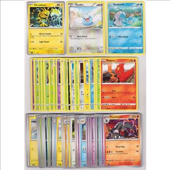 50 Different Pokemon Trading Cards w/ Electabuzz + More