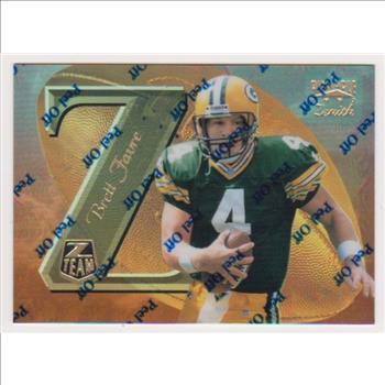 Brett Favre 1997 Zenith Z-Team Mirror Gold #ZT11 Promo Card