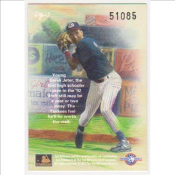  Derek Jeter Rookie - 1994 Ted Williams Company Gardiner Collection #DG-3 Dan Gardiner Insert Card