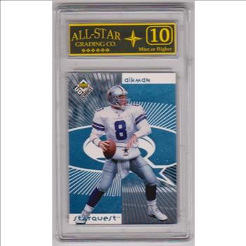Graded 10 - Troy Aikman 1998 Collector's Choice Starquest #8 Card