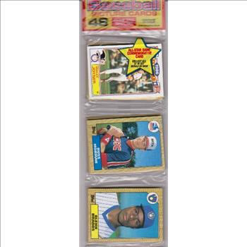 1987 Topps Baseball 49 Card Rack Pack w/ Wally Joyner On Front