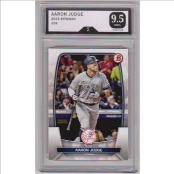 Graded Sigma Mint+ 9.5 - Aaron Judge 2023 Bowman #59 Card