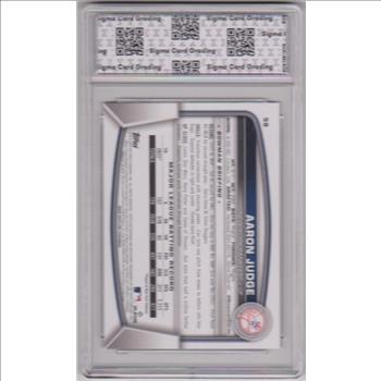 Graded Sigma Mint+ 9.5 - Aaron Judge 2023 Bowman #59 Card