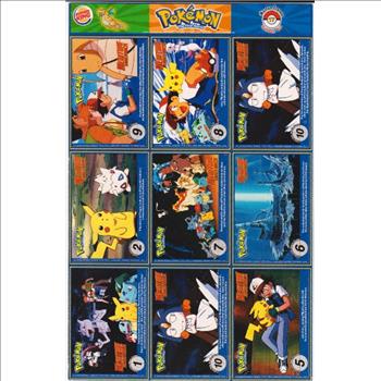 1999 Pokemon Master Trainer Collector Set Uncut 9 Card Uncut #17 Sheet