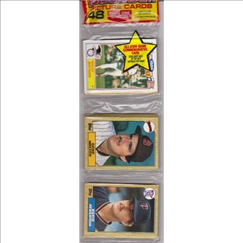1987 Topps Baseball 49 Card Rack Pack w/ Wally Joyner On Front