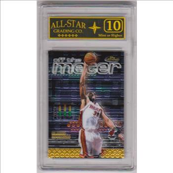 Graded 10 - Alonzo Mourning 2000-01 Topps Finest #158 Card