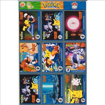 1999 Pokemon Master Trainer Collector Set Uncut 9 Card Uncut #15 Sheet