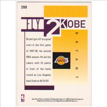 Kobe Bryant 2000 Upper Deck Victory #288 Card