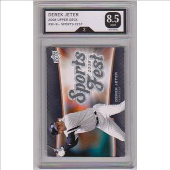 Graded Sigma Mint 8.5 - Derek Jeter 2008 Upper Deck Sports Fest #SF-9 Card