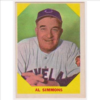 1960 Fleer Al Simmons #32 Card - HOF'er