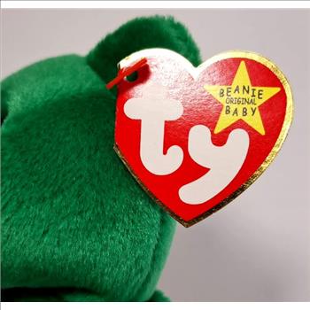 1997 Ty Beanie Baby ERIN THE SHAMROCK BEAR - New With Tags