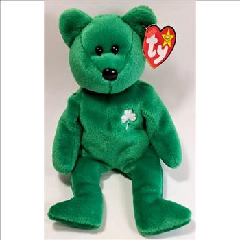 1997 Ty Beanie Baby ERIN THE SHAMROCK BEAR - New With Tags