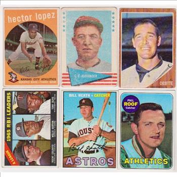 6 Different 1950's/1960's Topps/Fleer Baseball Cards w/ Grover Cleveland Alexander + More