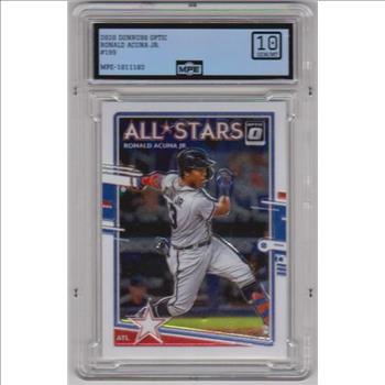 Graded MPE Gem Mint 10 - Ronald Acuna Jr. 2020 Donruss Optic #199 Card