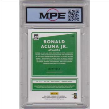 Graded MPE Gem Mint 10 - Ronald Acuna Jr. 2020 Donruss Optic #199 Card