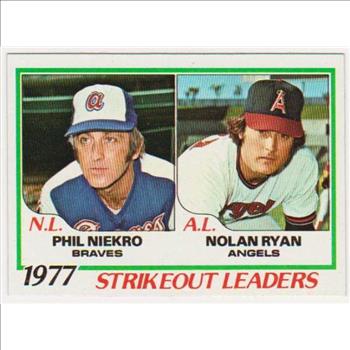 1978 Topps Nolan Ryan/Phil Niekro #206 Card - HOF'ers