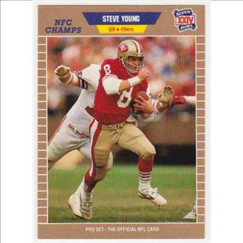 ERROR - Steve Young 1989 Pro Set WRONG BACK Super Bowl XXIV Card