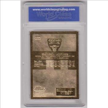 Graded Gem Mint 10 - Michael Jordan 1998 Fleer '86 Rookie Style Red/White/Blue Border 23 Kt Gold Card