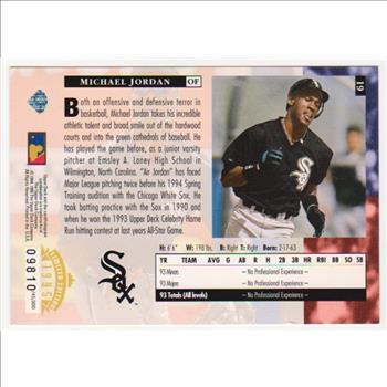 1995 Upper Deck UDA Michael Jordan Star Rookies #19 3.5x5 Jumbo Card