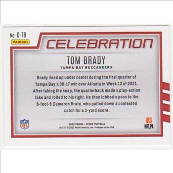 Tom Brady 2022 Score Celebration #C-TB Insert Card