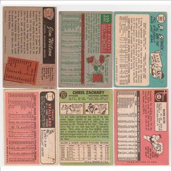 6 Different 1950's/1960's Topps/Bowman Baseball Cards w/ Richie Allen + More