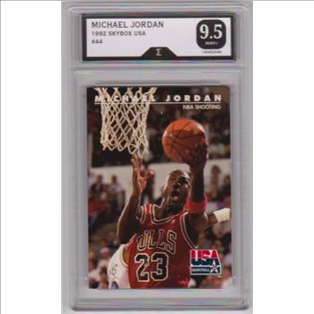 Graded Sigma Mint+ 9.5 - Michael Jordan 1992 Skybox USA #44 Card