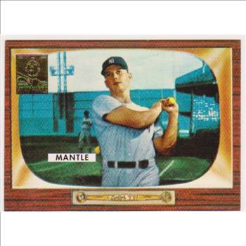 Mickey Mantle 1955 Bowman #202 Commemorative Card - 1996 Topps #5 of 19 Insert Card