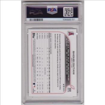 Graded PSA Mint 9 - Shohei Ohtani 2022 Topps Complete Set Gold Star Variation #660 Card