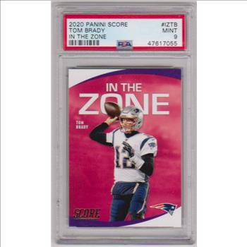 Graded PSA Mint 9 - Tom Brady 2020 Score In The Zone #IZ-TB Insert Card