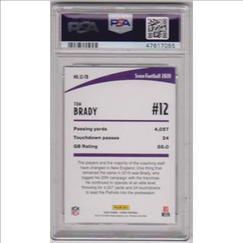 Graded PSA Mint 9 - Tom Brady 2020 Score In The Zone #IZ-TB Insert Card