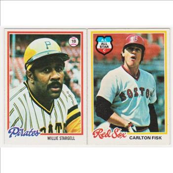 1978 Topps Willie Stargell #510 + Carlton Fisk #270 Card Pair - HOF'ers