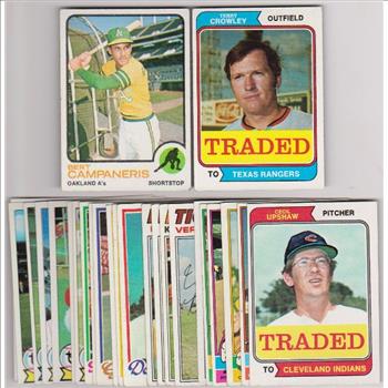 25 Different 1970's Topps Baseball Cards (1973-1979) w/ Bert Campaneris + More