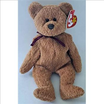 1993 Ty Beanie Baby CURLY THE BEAR - With Original Tags Attached