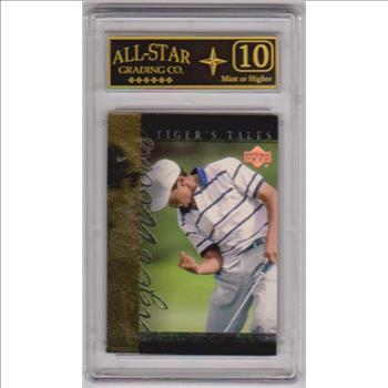 Graded 10 - Tiger Woods 2001 Upper Deck Tiger's Tales #TT6 Insert Card