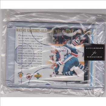 WAYNE GRETZKY - 1994 Upper Deck 802 Goal 3.5x5 Inch C-Card - #'ed/10,000