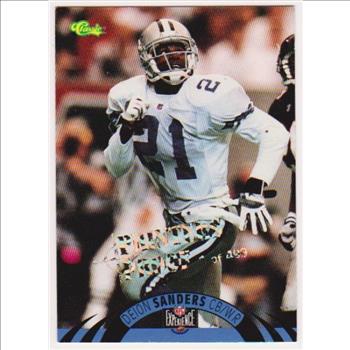 Only 499 Exist - Deion Sanders 1996 Classic NFL Experience Printers Proof #80 Insert Card