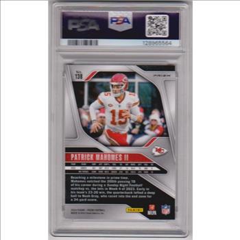 Graded PSA Mint 9 - Patrick Mahomes 2024 Panini Prizm Disco Prizm #138 Parallel Card