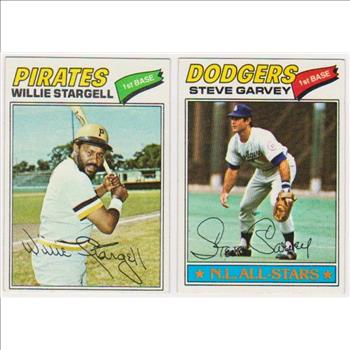 1977 Topps Willie Stargell #460 + Steve Garvey #400 Card Pair