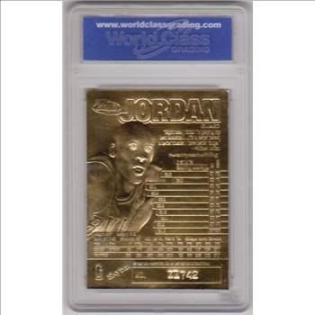Graded Gem Mint 10 - Michael Jordan 1997 Skybox Z-Force 23 Kt Gold Card