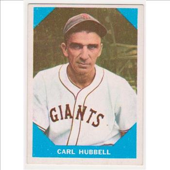 1960 Fleer Carl Hubbell #4 Card - HOF'er