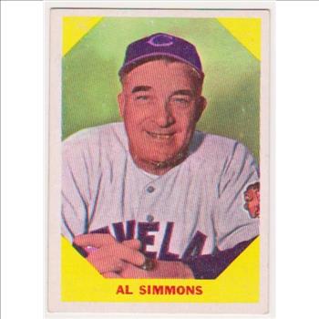 1960 Fleer Al Simmons #32 Card - HOF'er