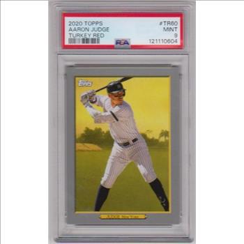 Graded PSA Mint 9 - Aaron Judge 2020 Topps Turkey Red #TR-60 Insert Card