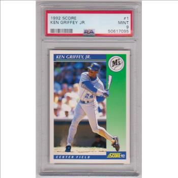 Graded PSA Mint 9 - Ken Griffey, Jr. 1992 Score #1 Card