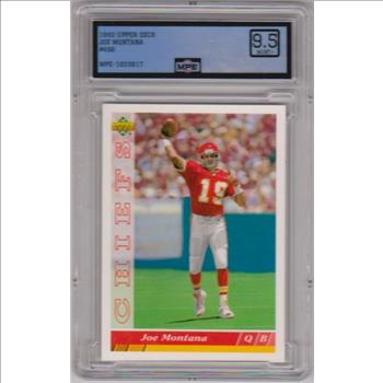 Graded MPE Mint+ 9.5 - Joe Montana 1993 Upper Deck #460 Card