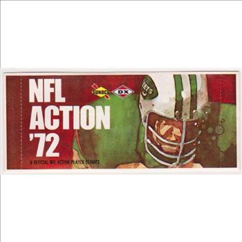 Sealed 1972 NFL Action '72 Sunoco Pack With 9 Player Stamps Inside