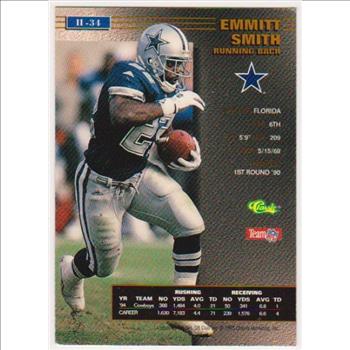 1 Of Only 725 Produced - Emmitt Smith 1995 Pro Line Series II Printers Proof #II-34 Insert Card