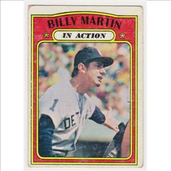 1972 Topps Billy Martin #34 Card