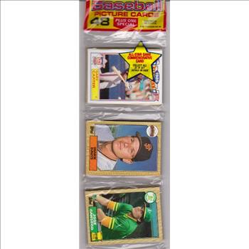 1987 Topps Baseball 49 Card Rack Pack w/ Gary Carter On Front